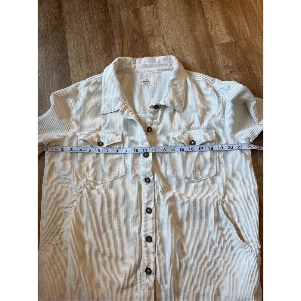 Marine Layer Jemma Shirt Jacket Beige Khaki Corduroy Henna Women's Medium - Picture 5 of 6